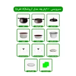 سرویس غذاپز همه کاره مدل ۱۰پارچه ۸ نفره- آروشا