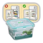 تاپلاک چهارگوش کد532 مناسب برای نگهداری در یخچال و فریزر قابل استفاده در ماکروویو افزایش ماندگاری مواد غذایی قابل شستشو در ماشین ظرف شویی شفاف مثل شیشه سبکتر از شیشه مقاوم در برابر شکستن حجم:1.5L