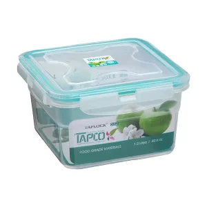 تاپلاک چهارگوش کد532 مناسب برای نگهداری در یخچال و فریزر قابل استفاده در ماکروویو افزایش ماندگاری مواد غذایی قابل شستشو در ماشین ظرف شویی شفاف مثل شیشه سبکتر از شیشه مقاوم در برابر شکستن حجم:1.5L